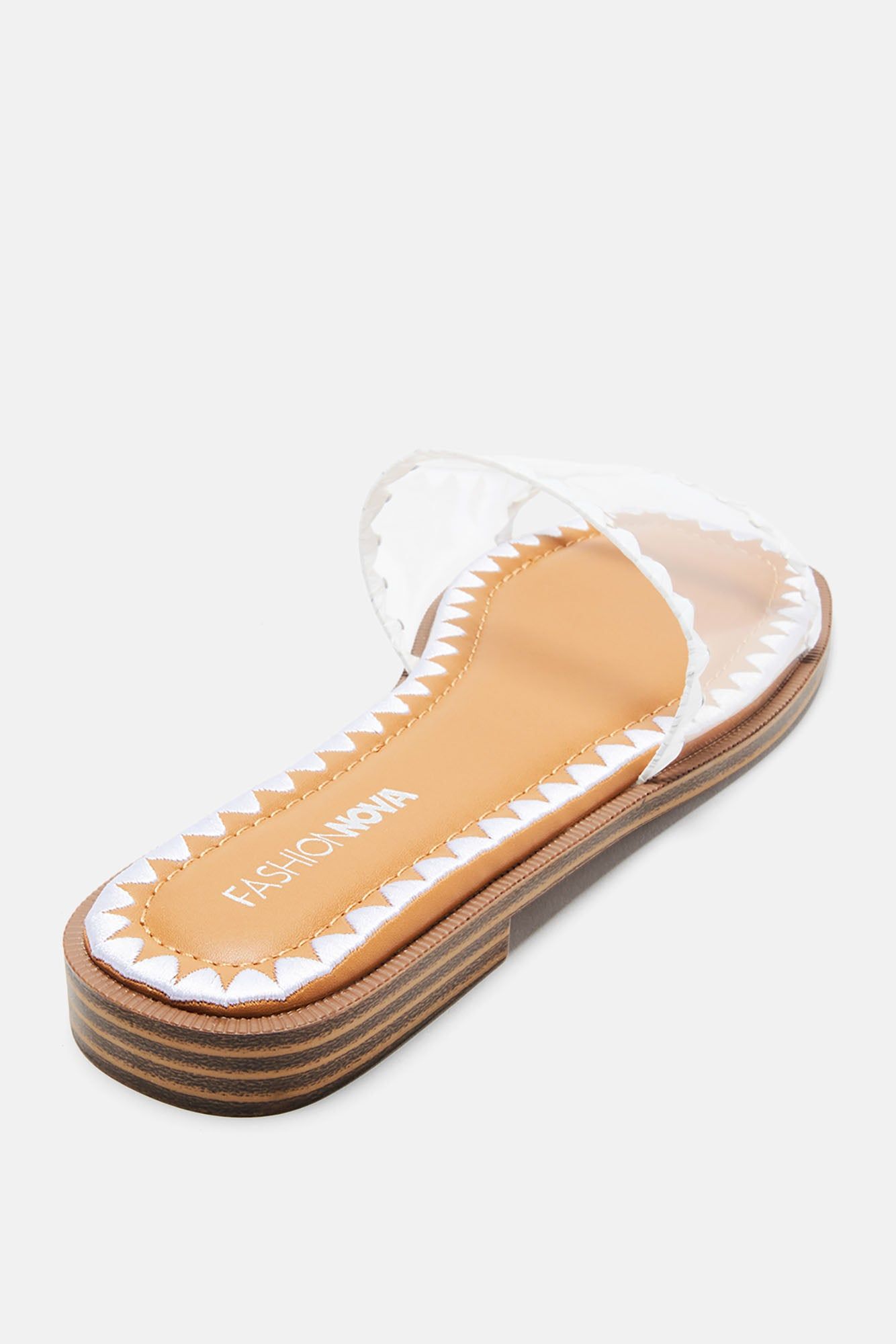 Alani Square Toe Slides - White sold by Fashion Nova product image thumbnail 4