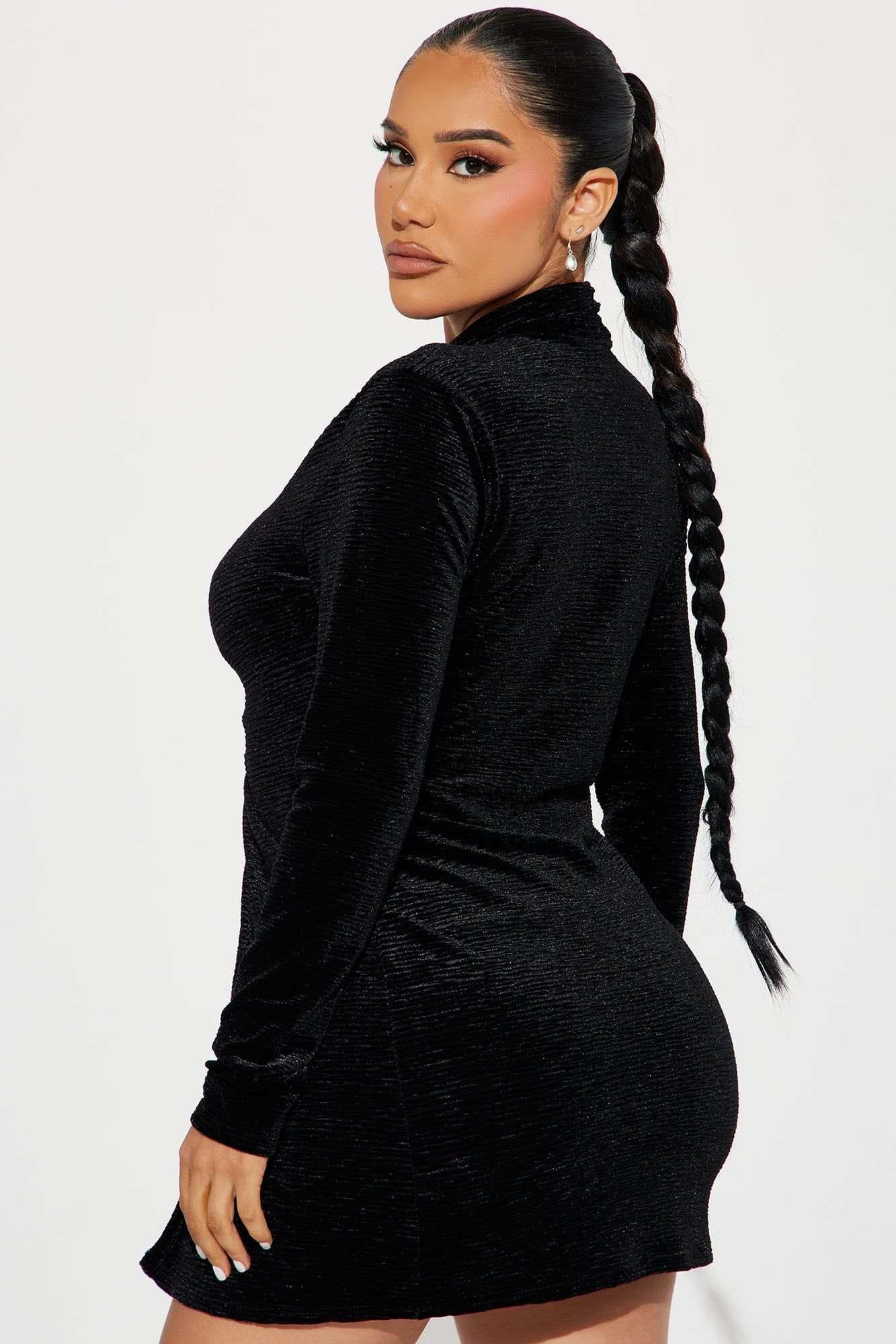 Charming Behavior Velvet Skirt Set - Black sold by Fashion Nova product image thumbnail 3