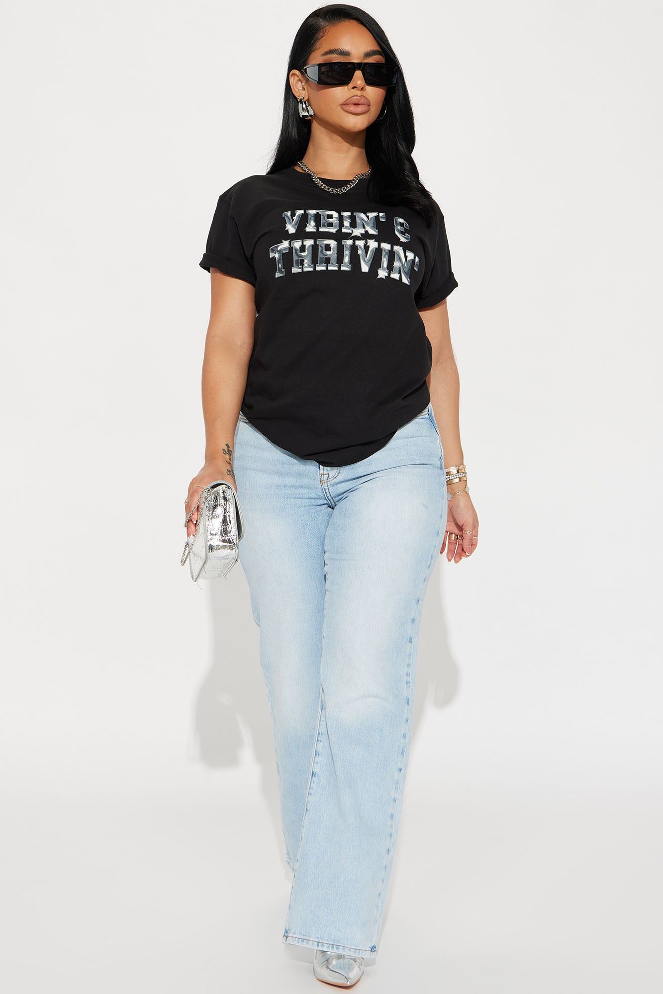 Vibin' & Thrivin' Graphic Tee - Black sold by Fashion Nova product image thumbnail 2