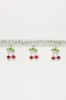 Cherrylicious Rhinestone Choker - Silver/Red sold by Fashion Nova