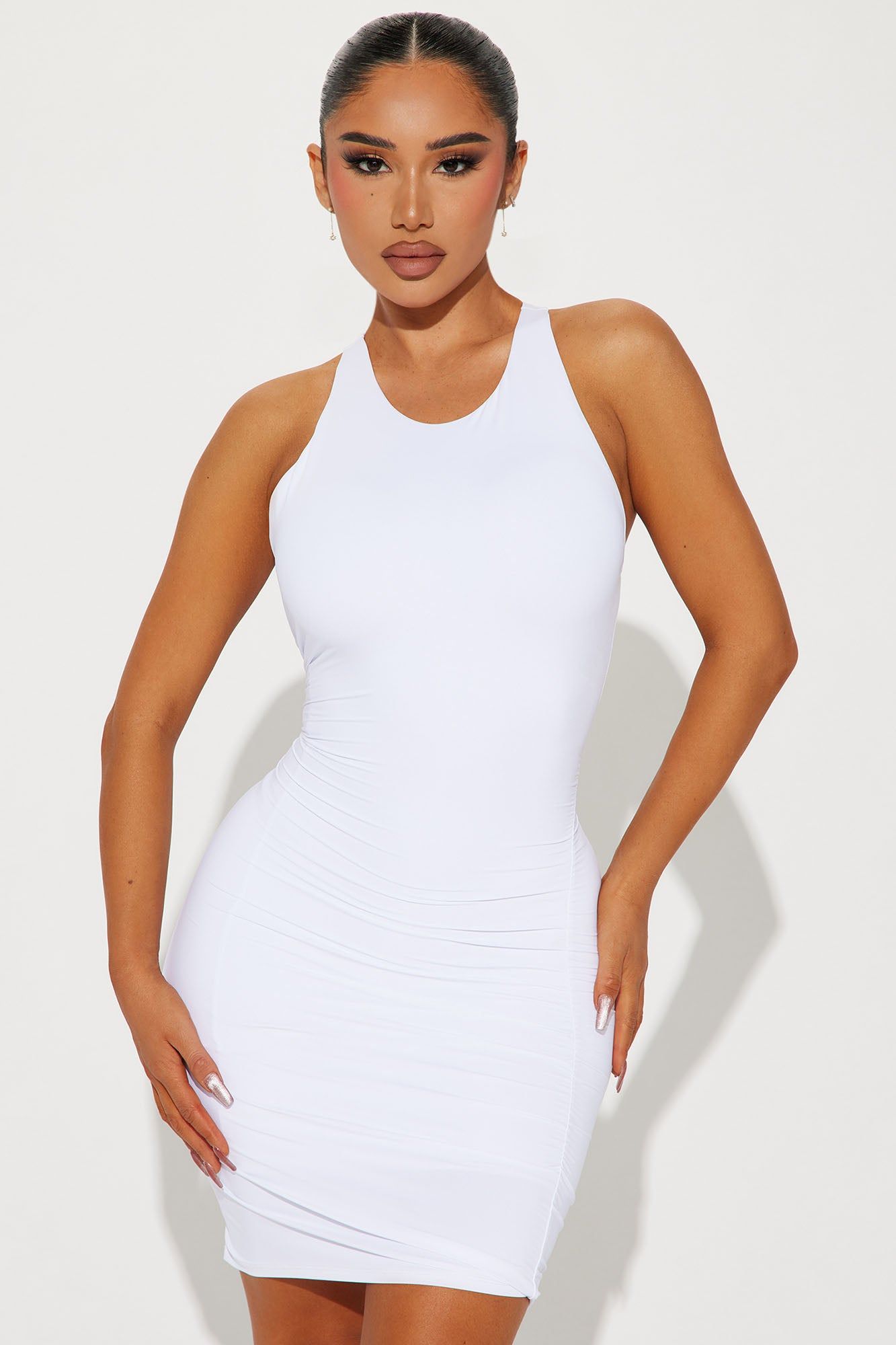 Pamela Double Lined Mini Dress - White sold by Fashion Nova product image thumbnail 2