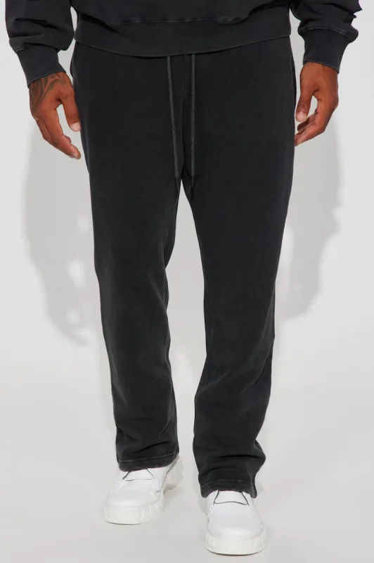 Tyson Ride It Out Straight Sweatpants - Black Wash sold by Fashion Nova