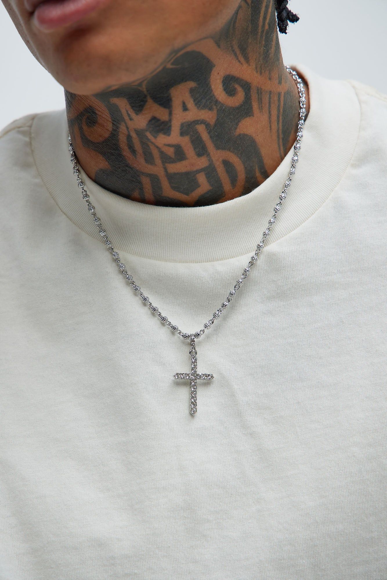 Glory Days Iced Out Necklace - Silver sold by Fashion Nova