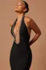 Huxley Bandage Chain Gown - Black sold by Fashion Nova