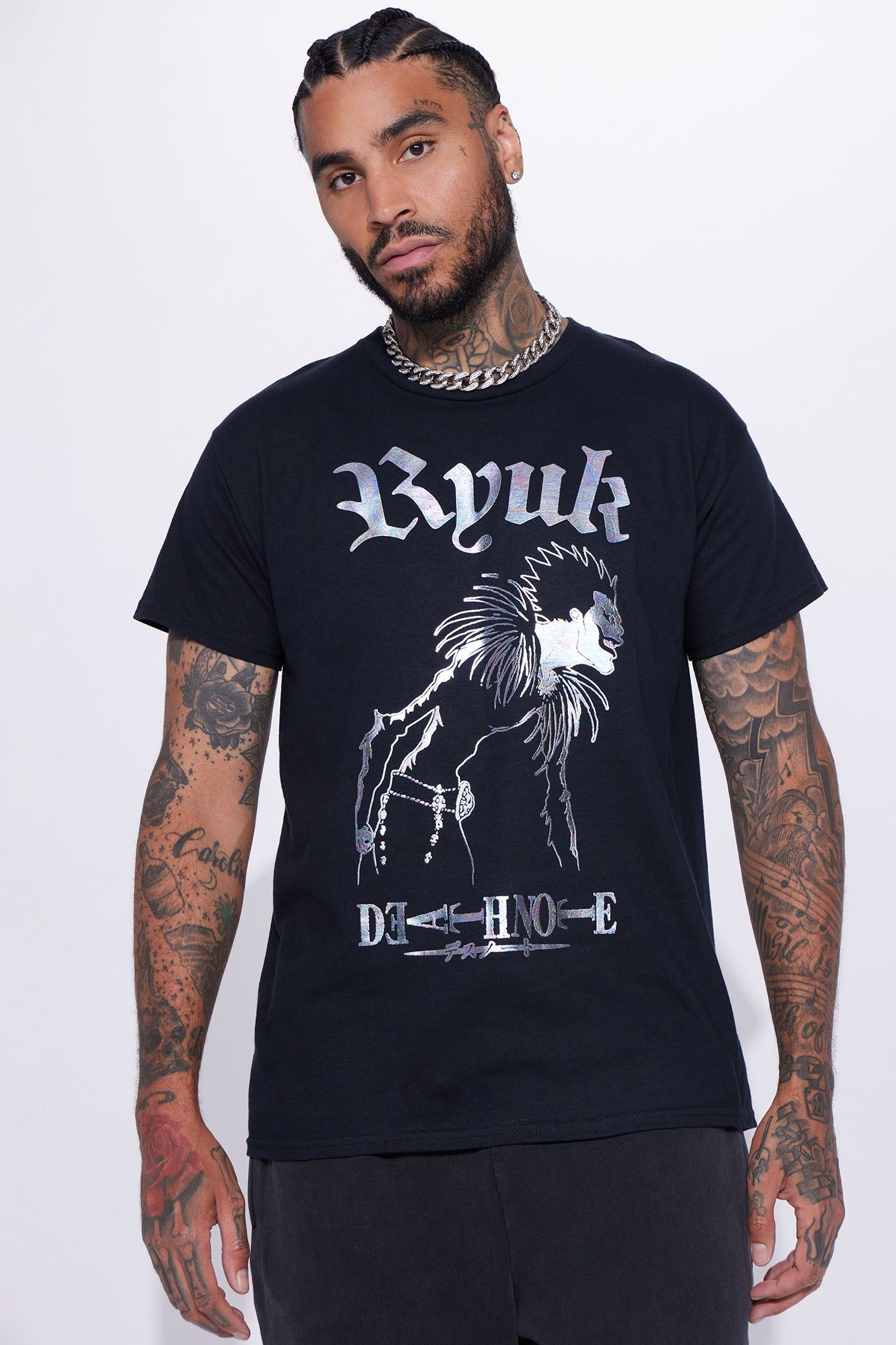 Death Note Ryuk Iridescent Short Sleeve Tee - Black sold by Fashion Nova