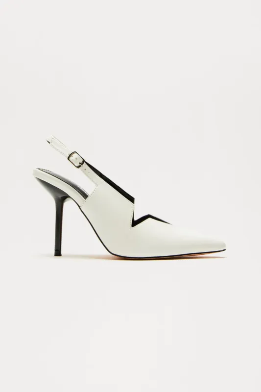 Brightest Star Slingback Pumps - White sold by Fashion Nova