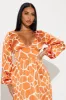 Addison Satin Maxi Dress - Orange sold by Fashion Nova