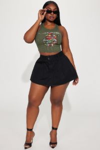 Courtney Pleated Skort - Black sold by Fashion Nova