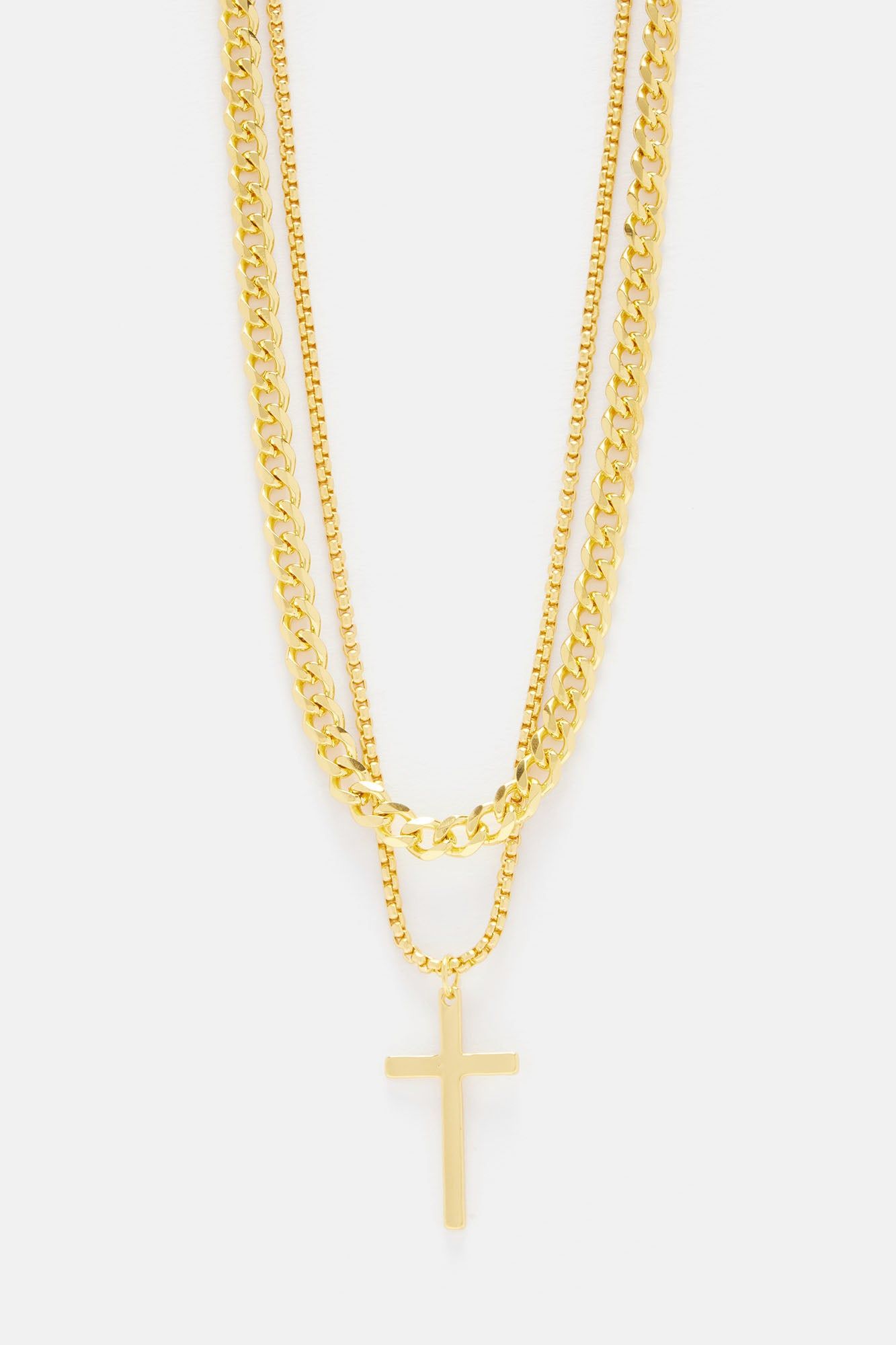 Judgement Time 2 Piece Chain Necklace - Gold sold by Fashion Nova product image thumbnail 3