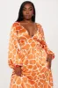 Addison Satin Maxi Dress - Orange sold by Fashion Nova