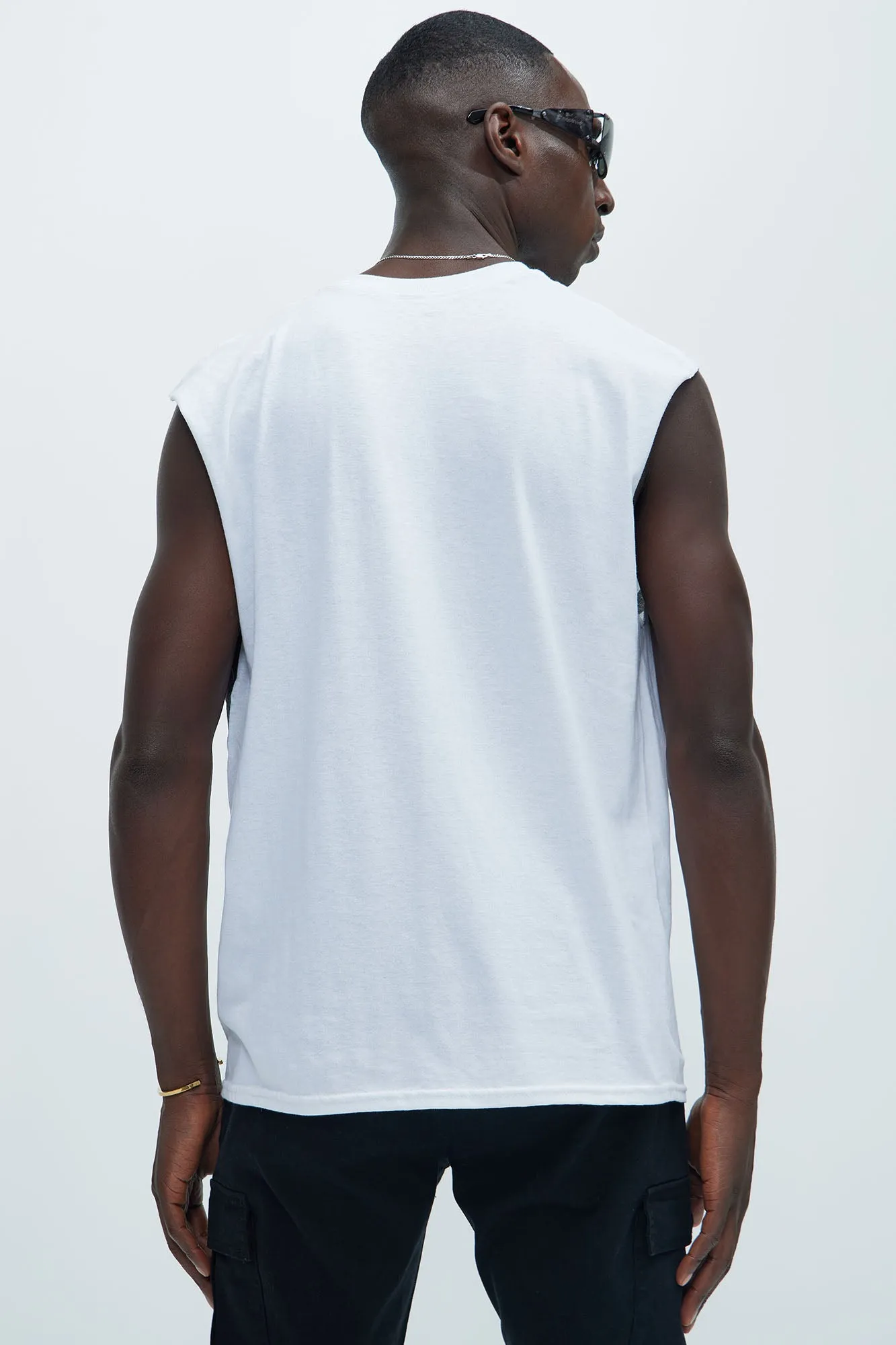 Power Sleeveless Tee - White sold by Fashion Nova product image thumbnail 4