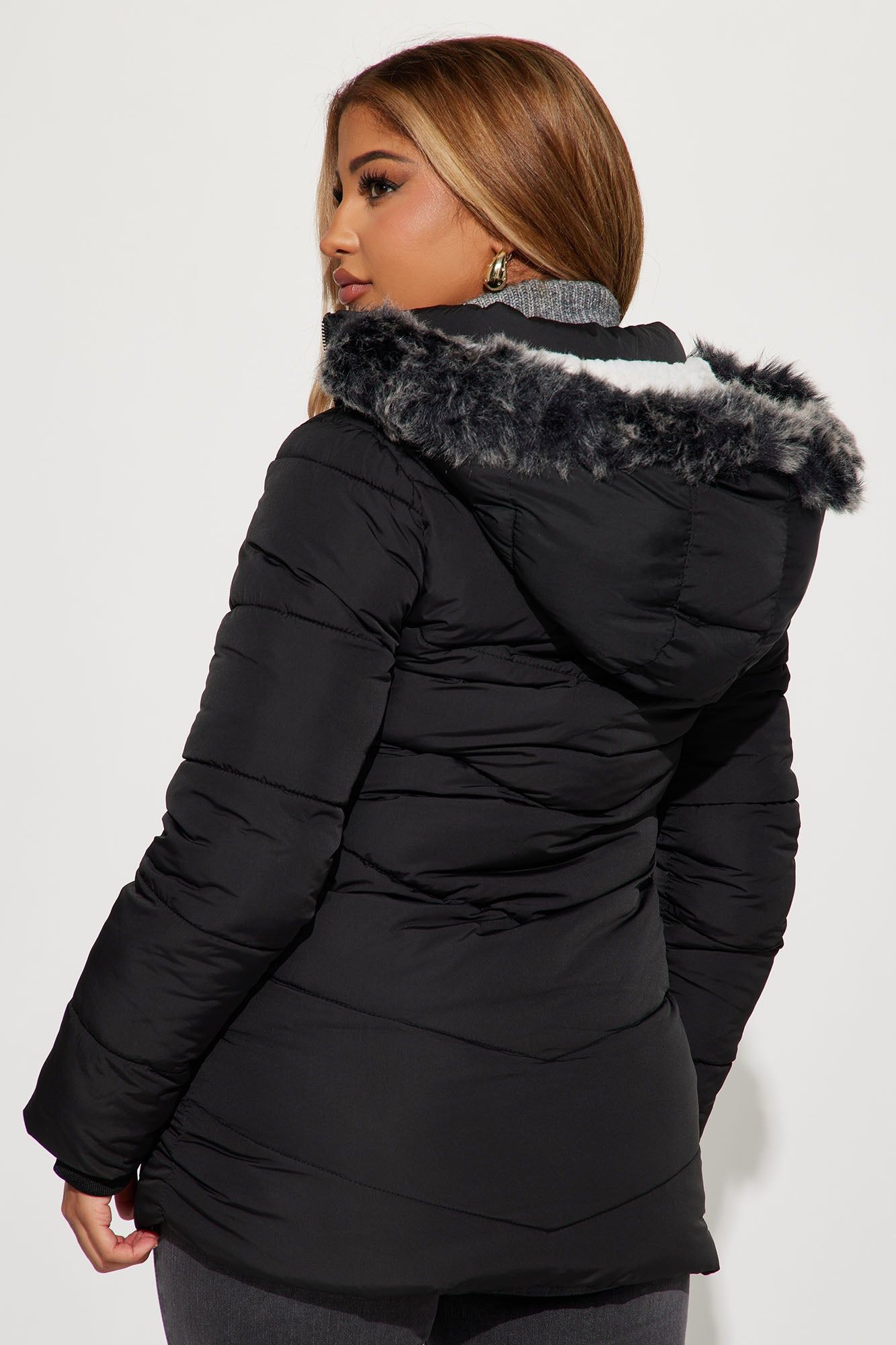 Snow Glow Long Puffer Jacket - Black sold by Fashion Nova product image thumbnail 4