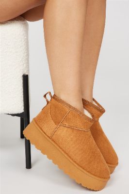 Everly Ankle Booties - Cognac sold by Fashion Nova