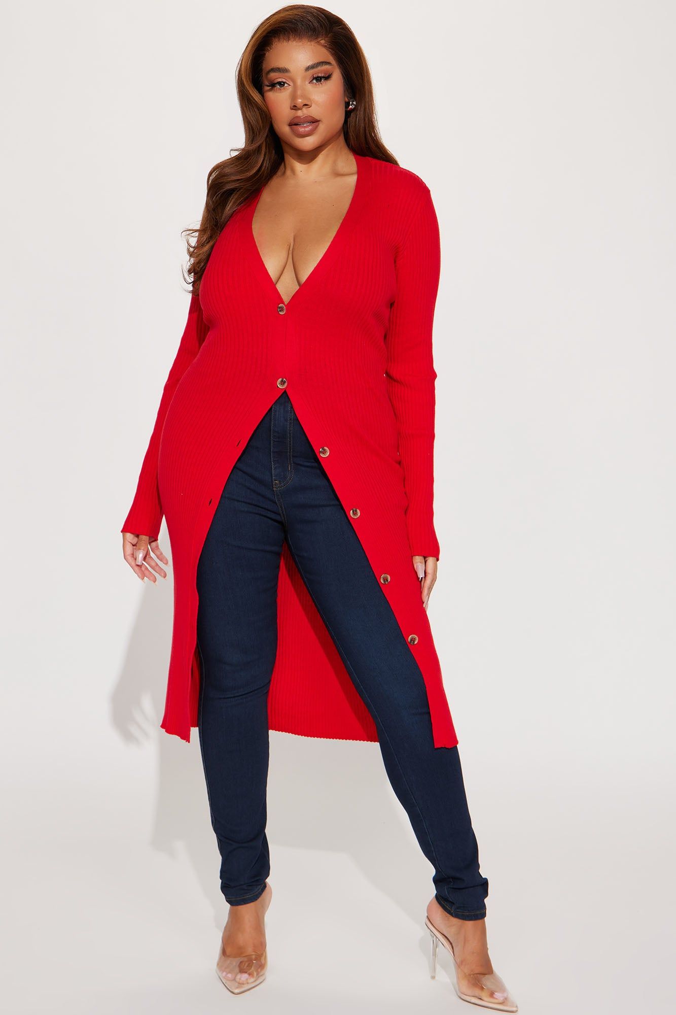 Rissa Cardigan Sweater - Red sold by Fashion Nova product image thumbnail 4