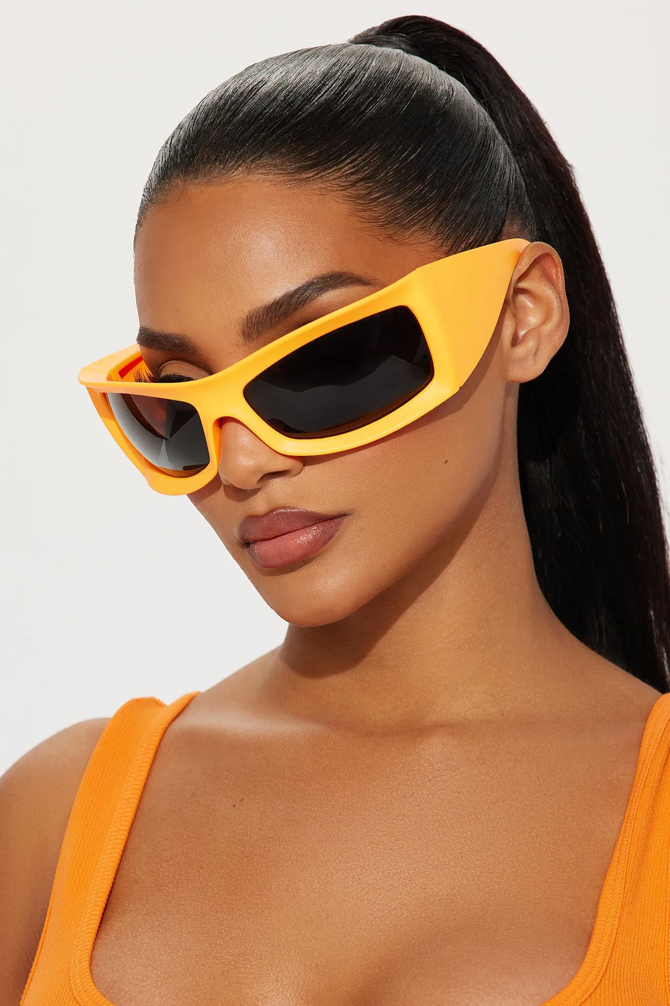 Then You Gave Me That Look Sunglasses - Orange sold by Fashion Nova