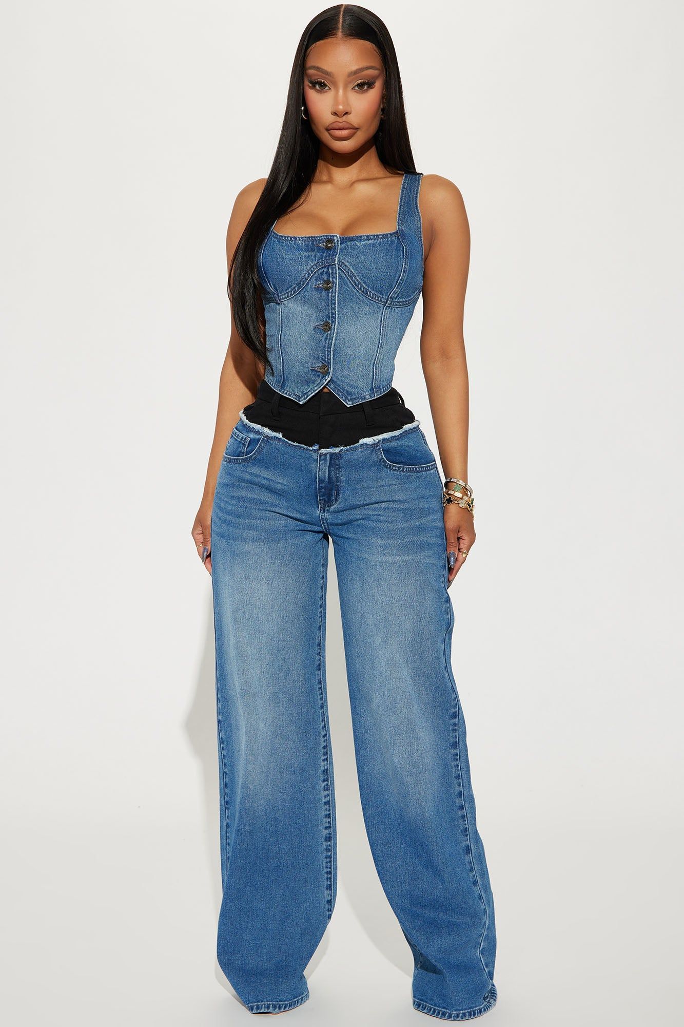 Let's Go Out Denim Top - Medium Wash sold by Fashion Nova product image thumbnail 2