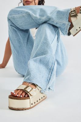 Daytime Dreams Platform Sandals - Gold sold by Fashion Nova