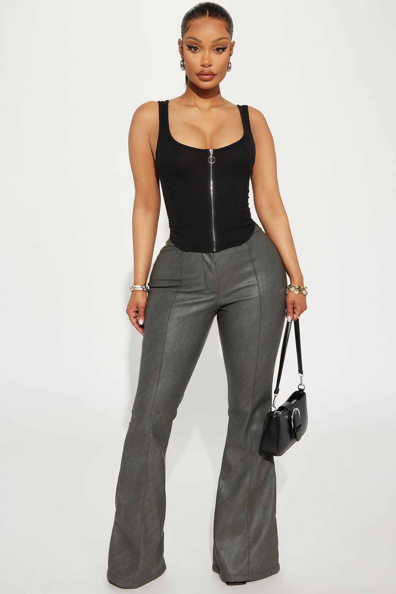 Azelia Zipper Top - Black sold by Fashion Nova product image thumbnail 2