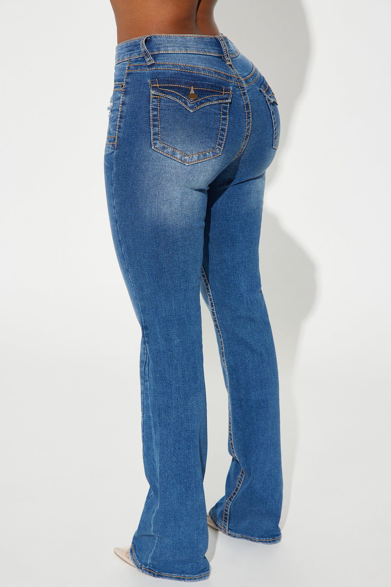 Getting Served Stretch Bootcut Jeans - Medium Wash sold by Fashion Nova product image thumbnail 3