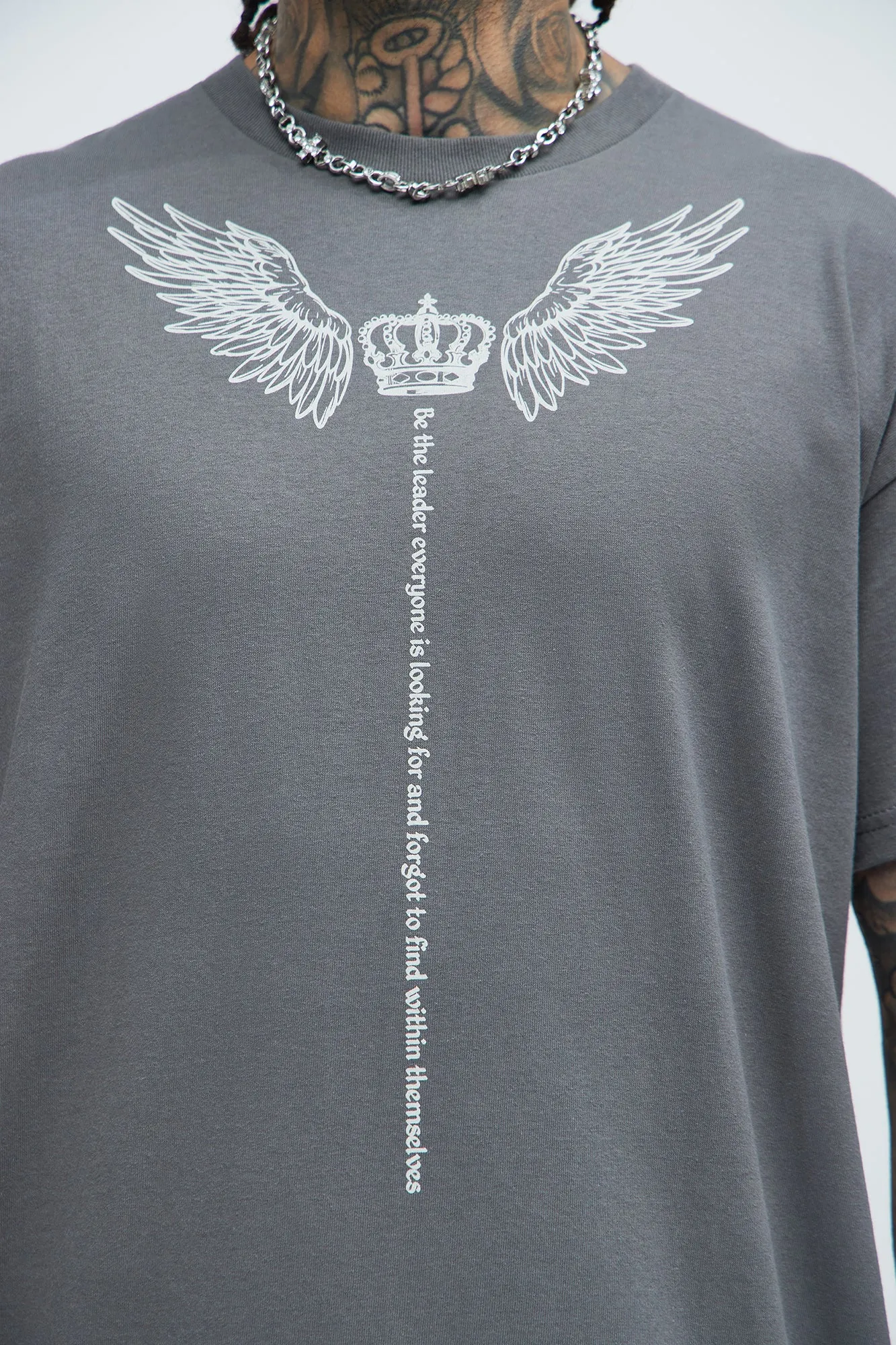 King Moves Only Short Sleeve Tee - Charcoal sold by Fashion Nova product image thumbnail 3