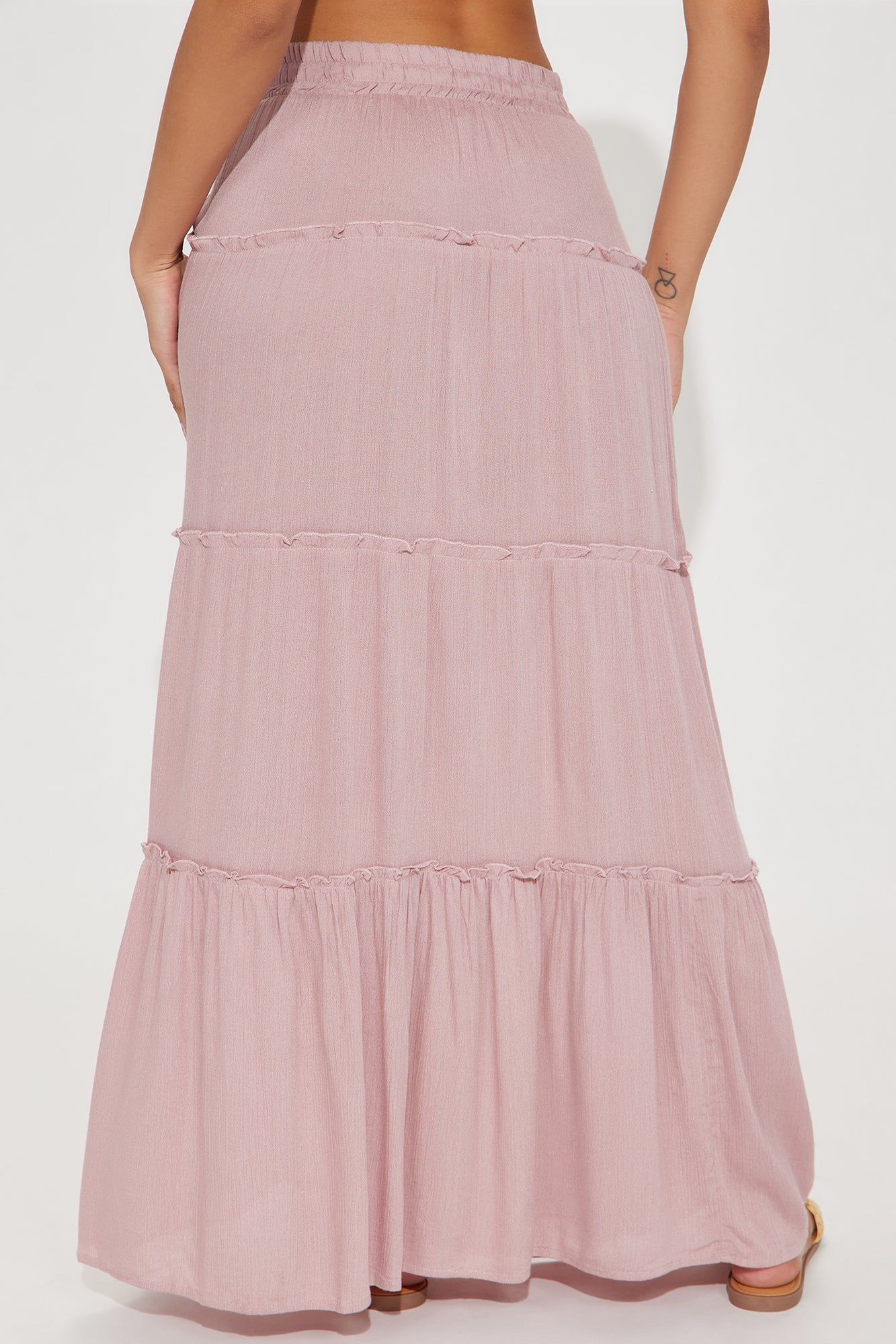 Romy Tiered Gauze Maxi Skirt - Rose sold by Fashion Nova product image thumbnail 3