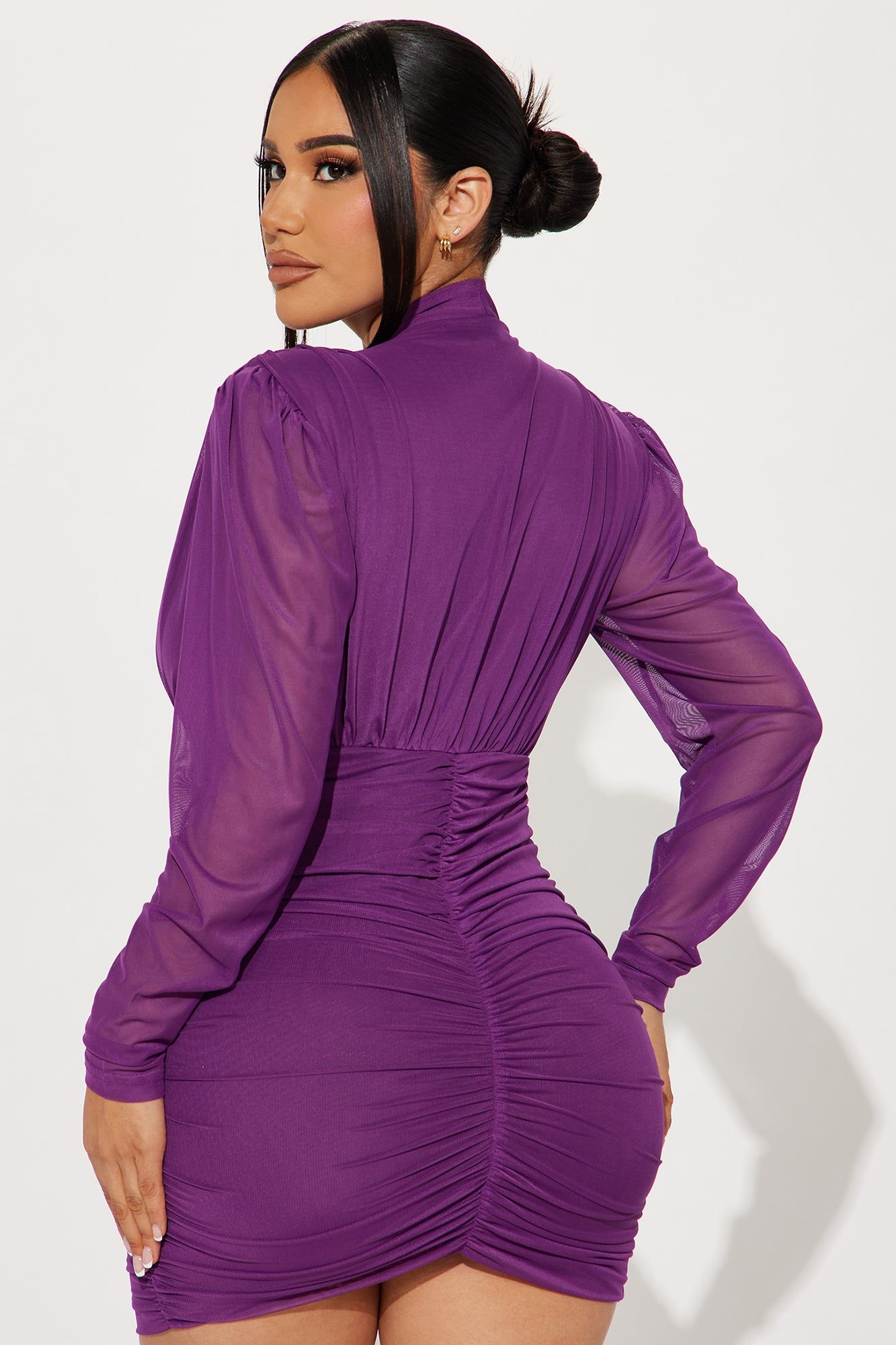 Jenni Mesh Mini Dress - Purple sold by Fashion Nova product image thumbnail 3