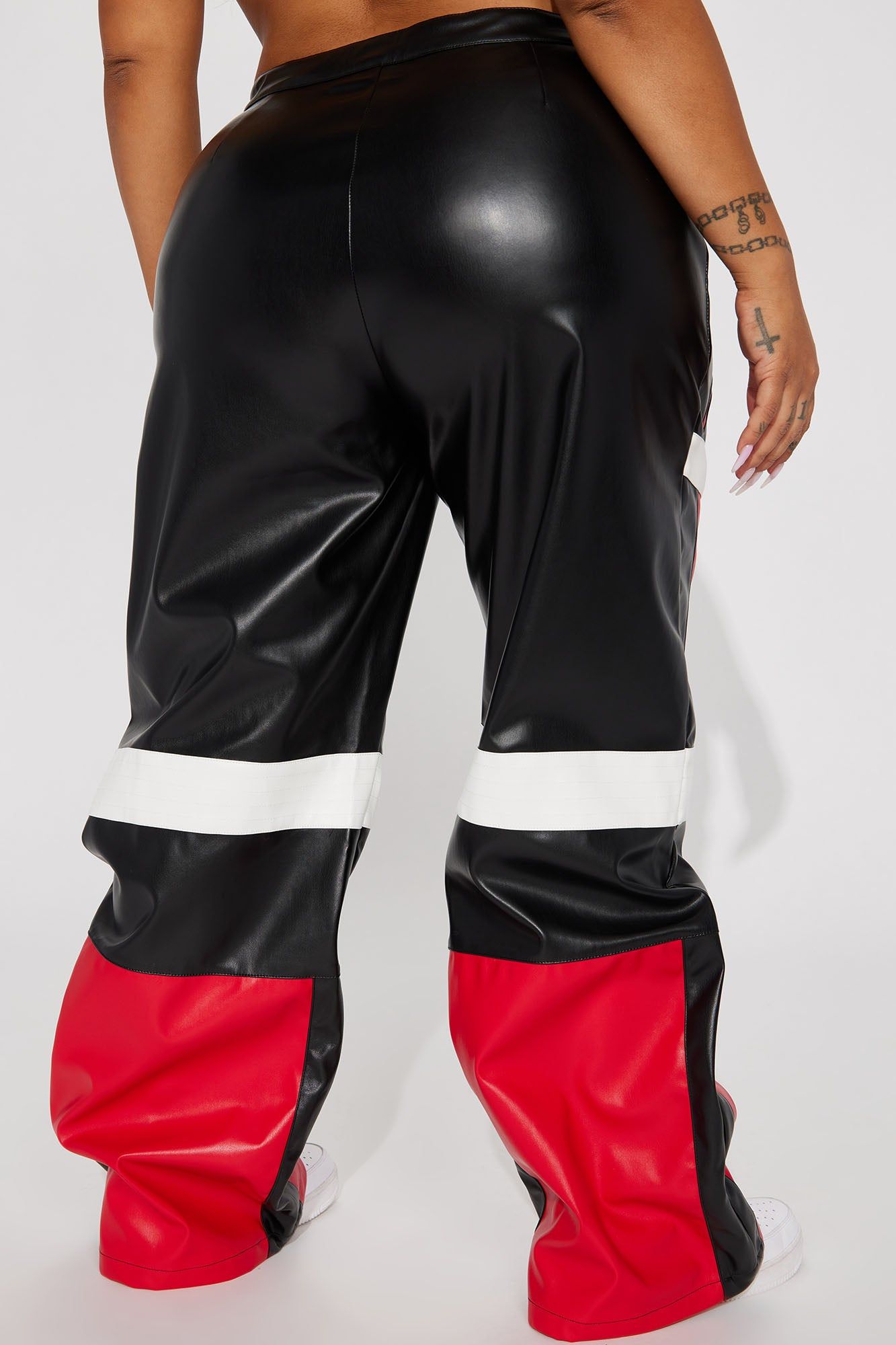 Moto Mami Faux Leather Pant - Red/combo sold by Fashion Nova product image thumbnail 6