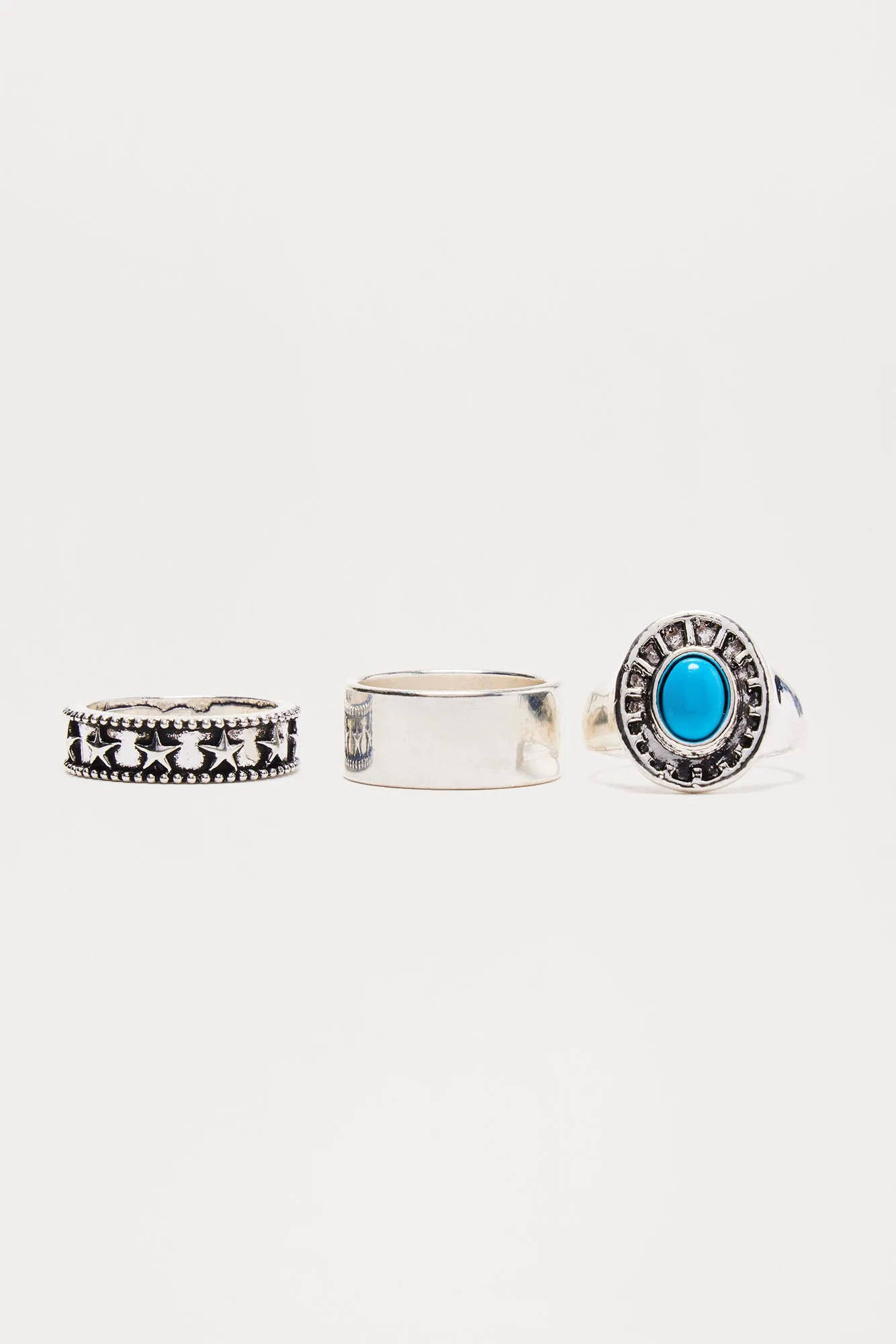 To The West Ring Set - Blue/Silver sold by Fashion Nova product image thumbnail 2