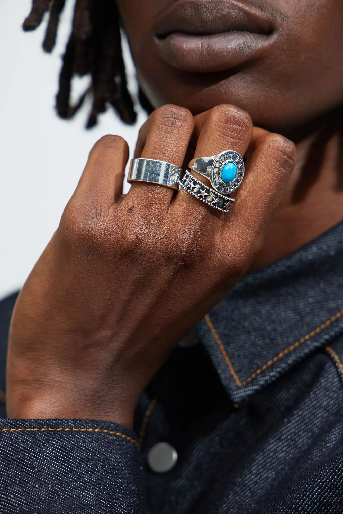 To The West Ring Set - Blue/Silver sold by Fashion Nova product image thumbnail 3