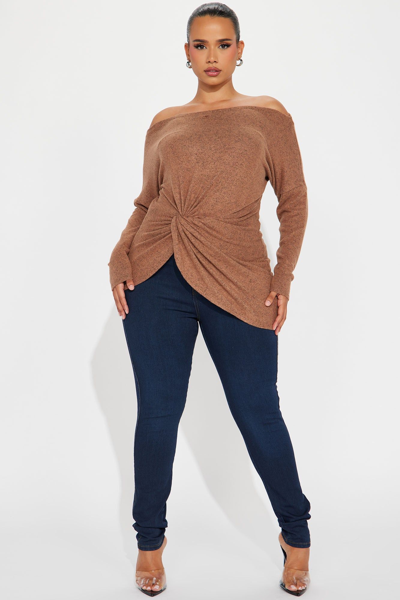 Simply Flawless Off Shoulder Top - Taupe sold by Fashion Nova product image thumbnail 5