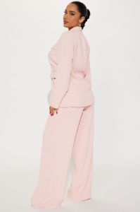 Important Meeting Blazer Pant Set - Pink sold by Fashion Nova