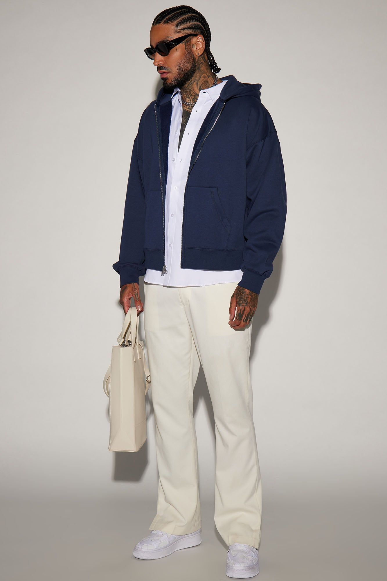 Tyson Heavyweight Zip Up - Navy sold by Fashion Nova product image thumbnail 2