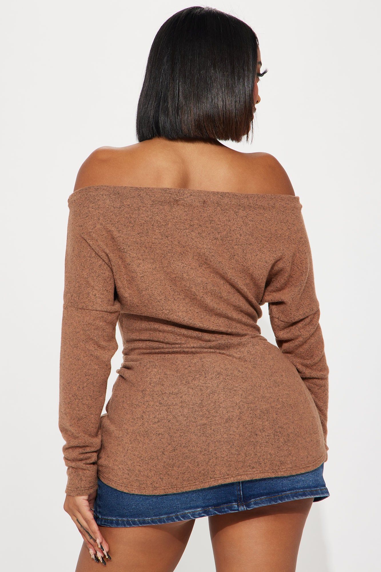 Simply Flawless Off Shoulder Top - Taupe sold by Fashion Nova product image thumbnail 3