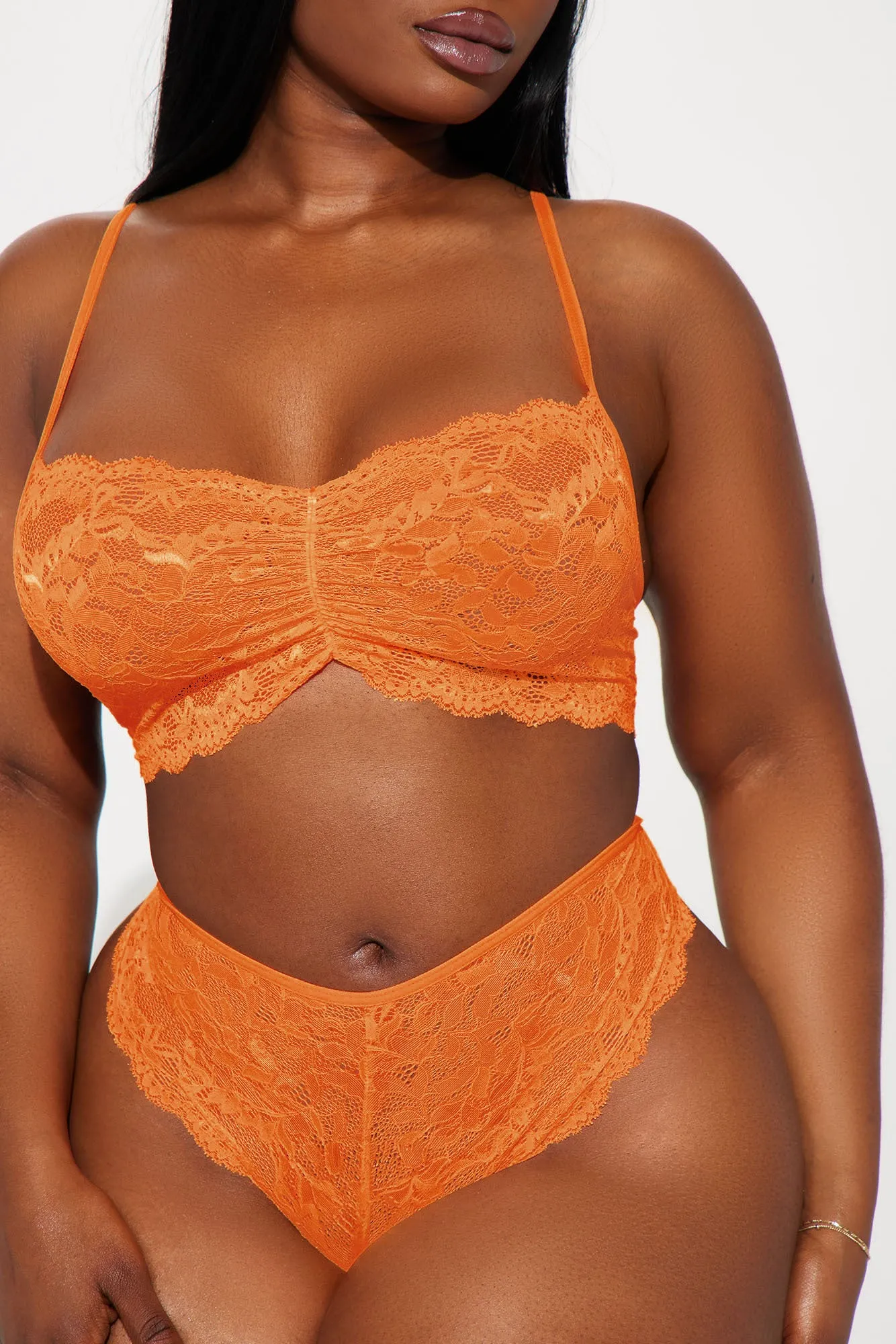 Sultry Moments Lace Cheeky 2 Piece Set - Orange sold by Fashion Nova product image thumbnail 5
