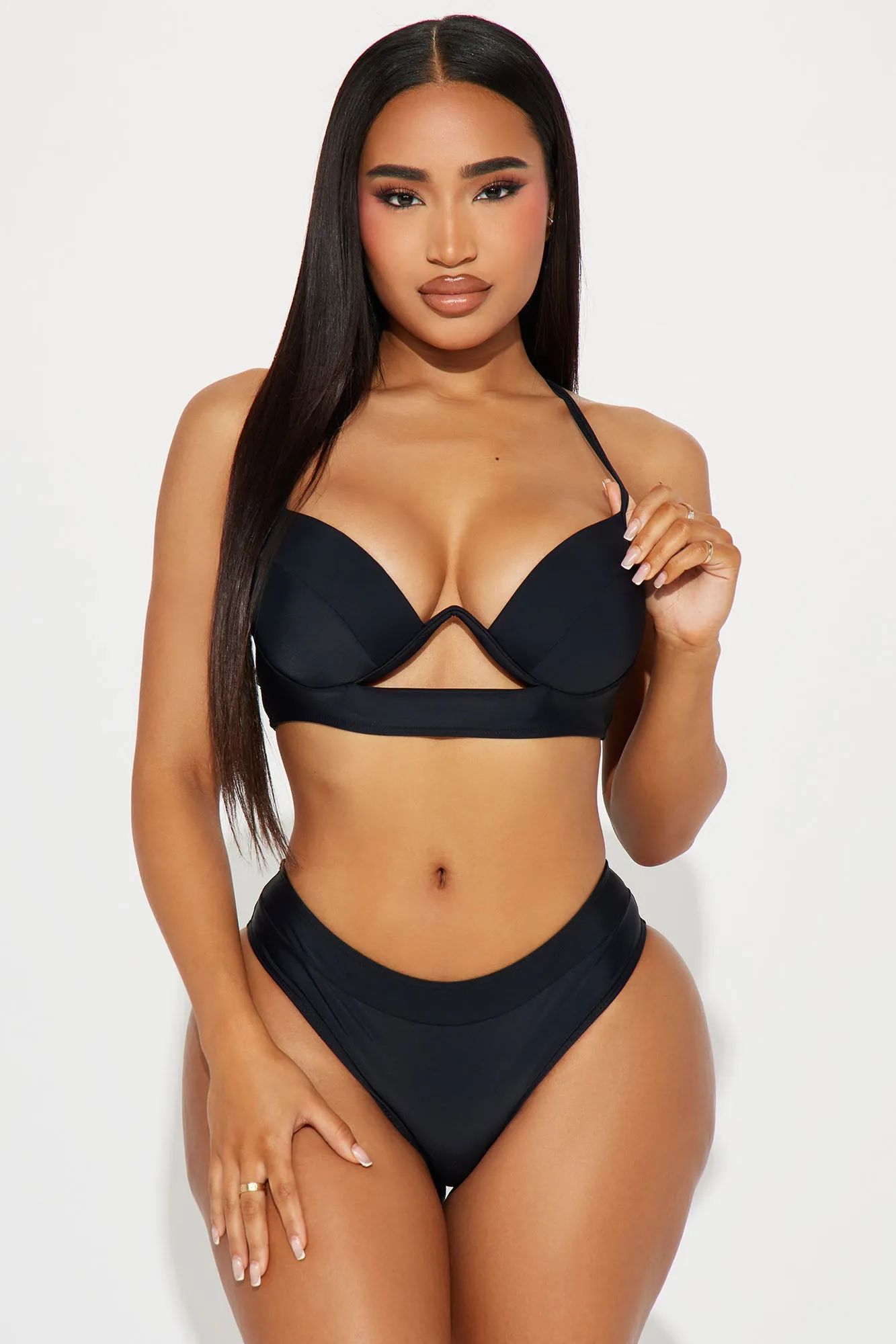 Charleigh Underwire 2 Piece Bikini - Black sold by Fashion Nova
