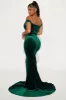 Alora Velvet Maxi Gown - Hunter sold by Fashion Nova