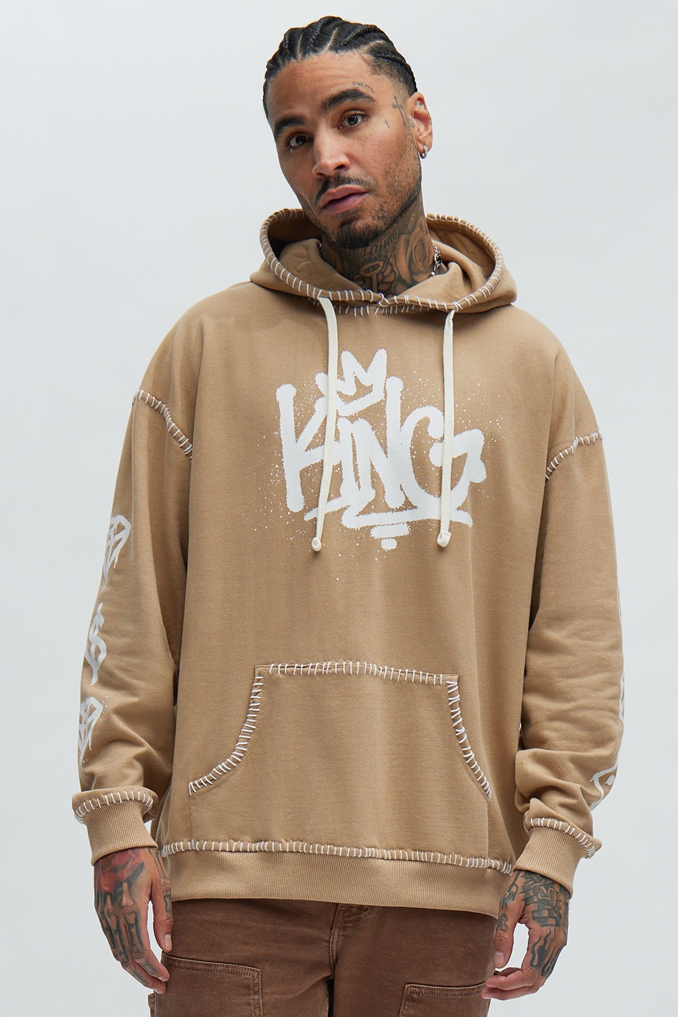 Cash King Oversized Hoodie - Sand sold by Fashion Nova