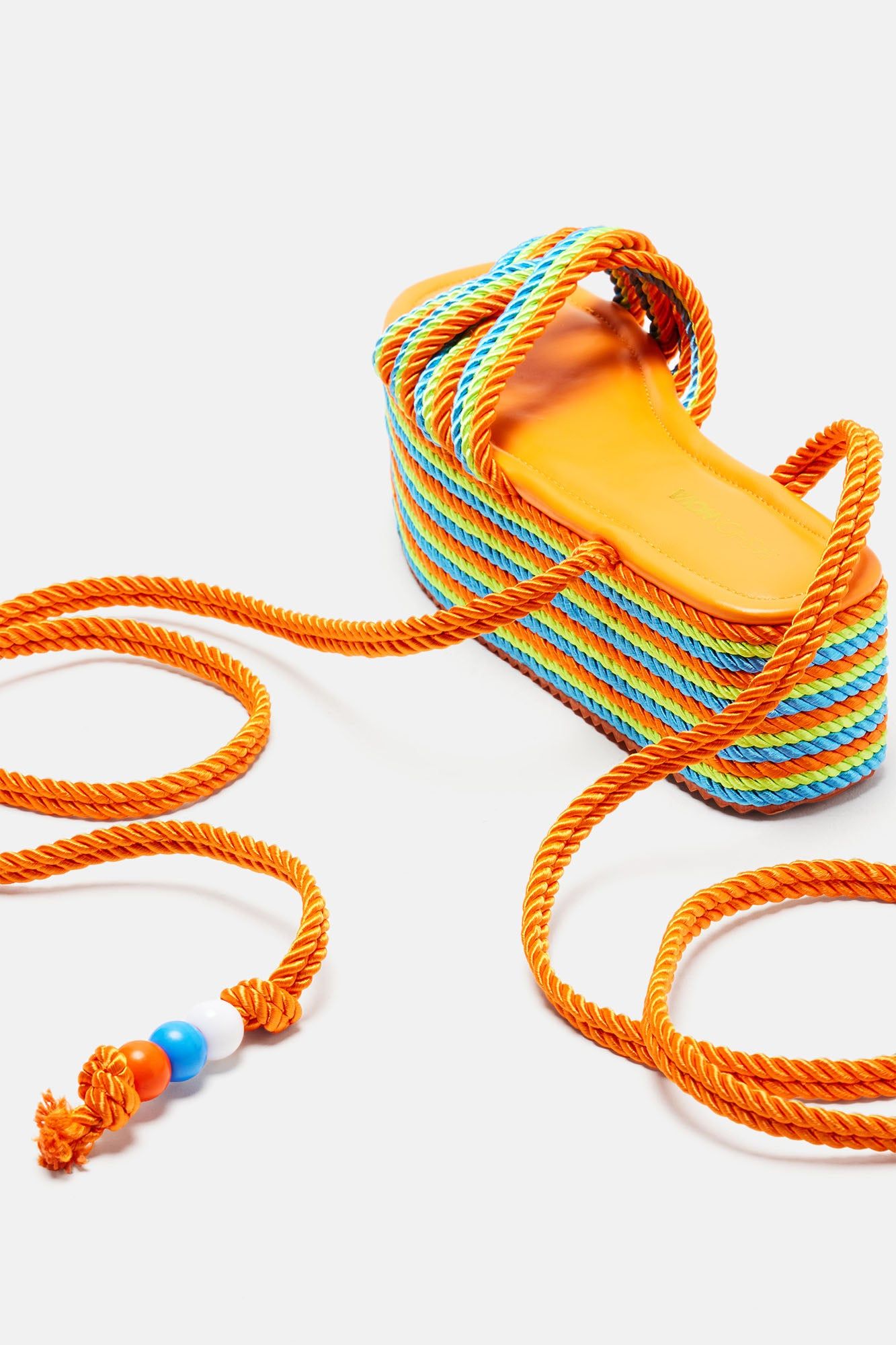 Catch Me Chillin' Flatform Sandals - Orange/combo sold by Fashion Nova product image thumbnail 2