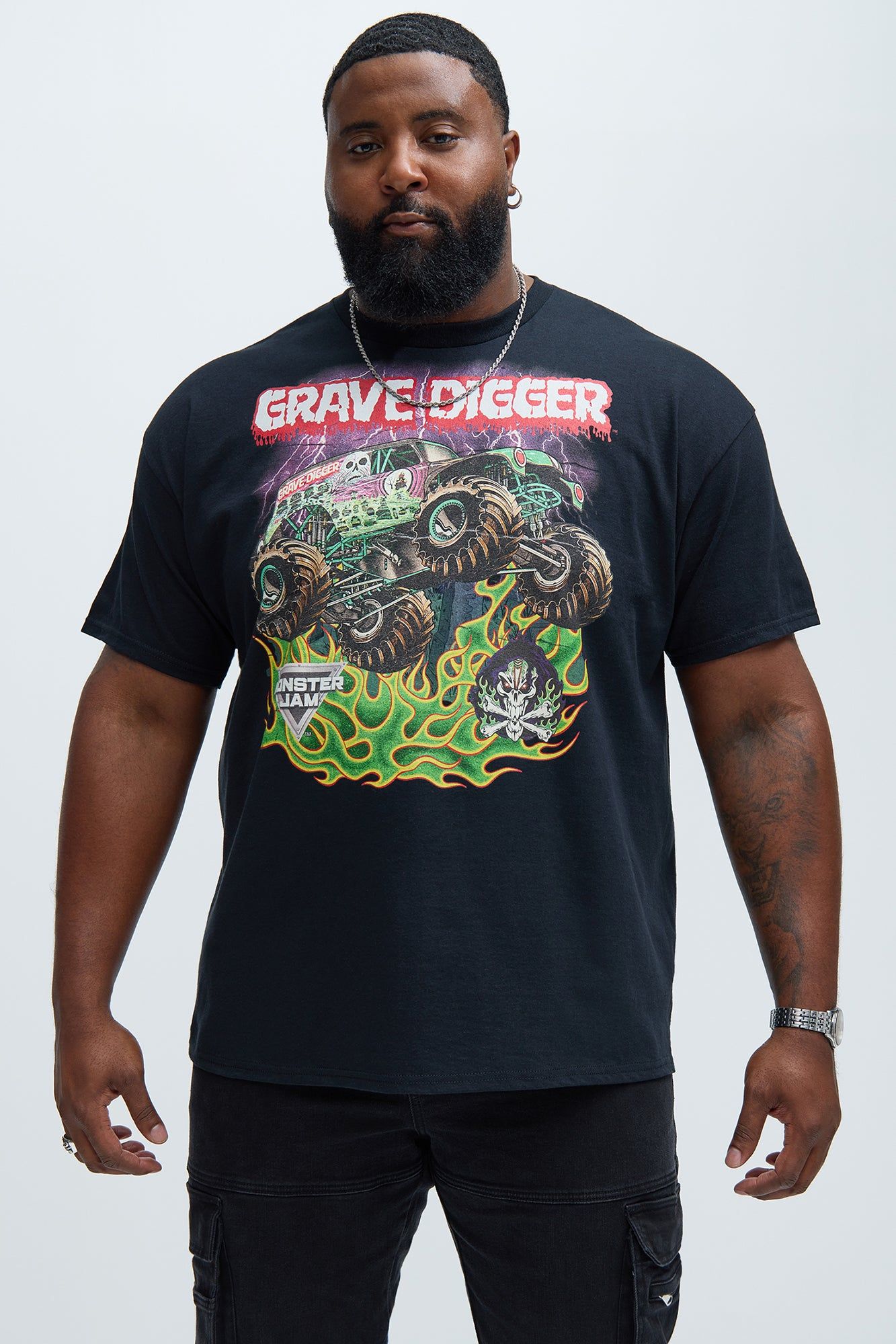 Monster Jam Grave Digger Short Sleeve Tee - Black sold by Fashion Nova product image thumbnail 4