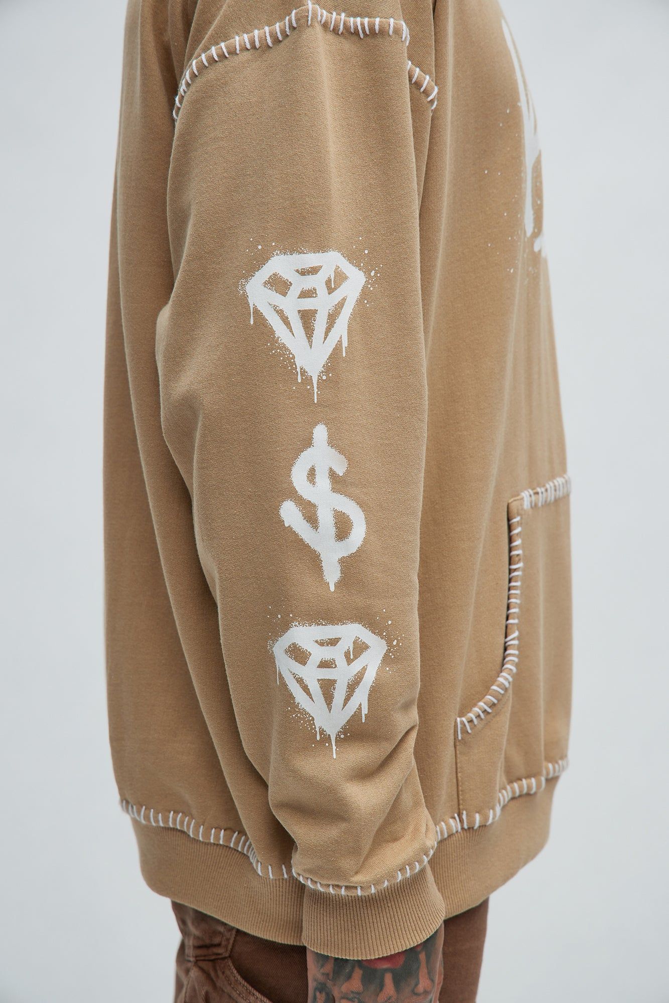 Cash King Oversized Hoodie - Sand sold by Fashion Nova product image thumbnail 5