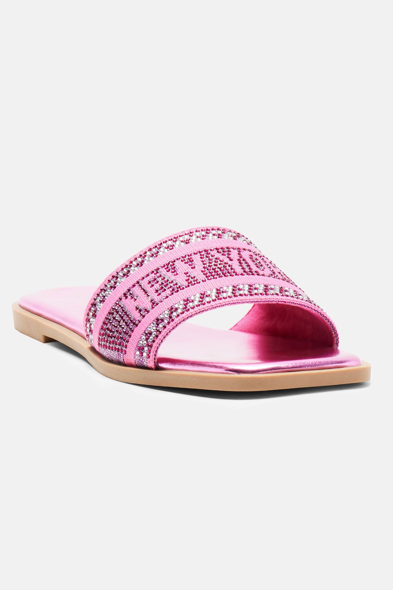 What A View Embellished Flat Sandals - Fuchsia sold by Fashion Nova product image thumbnail 2