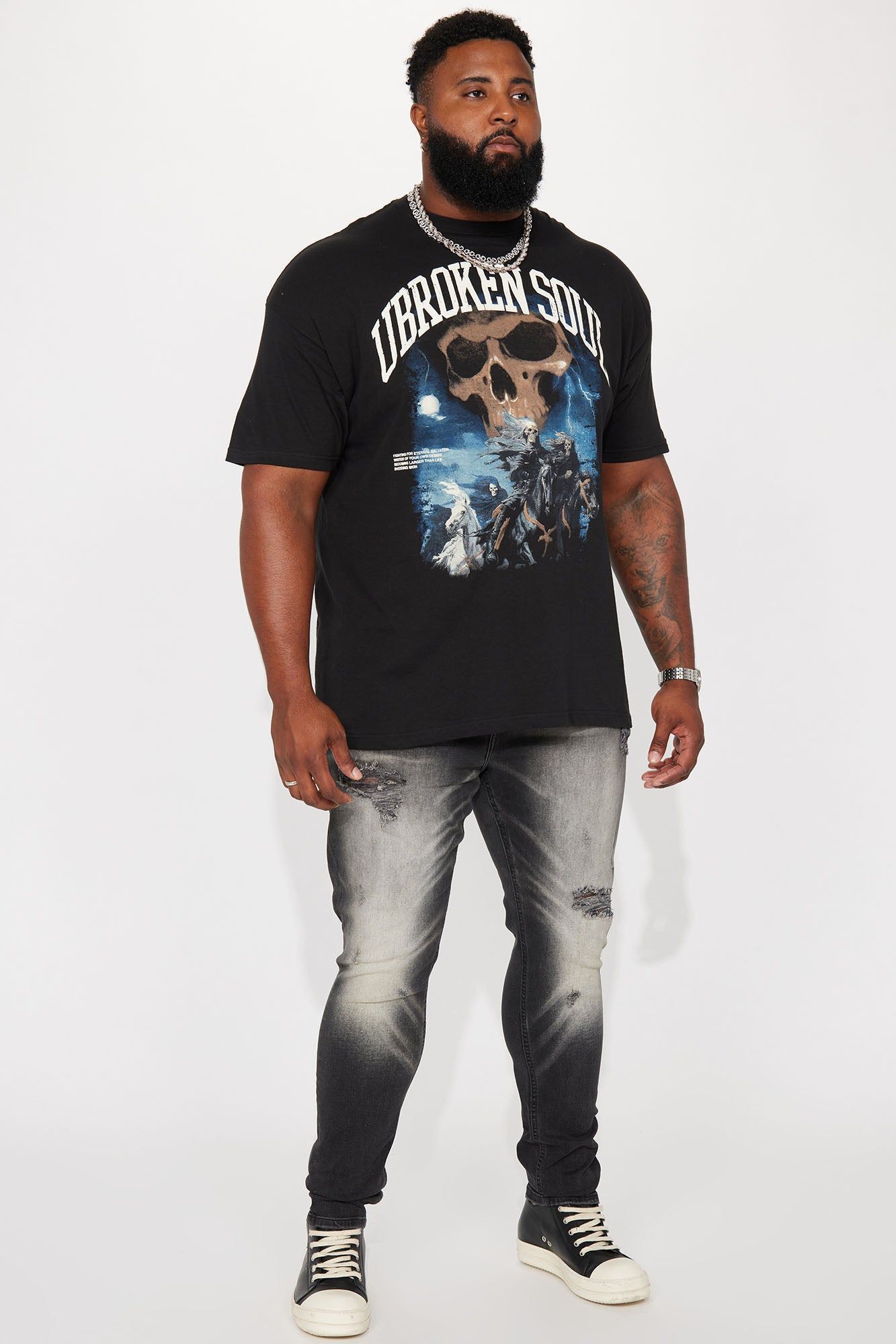 Unbroken Soul Short Sleeve Tee - Black sold by Fashion Nova product image thumbnail 5