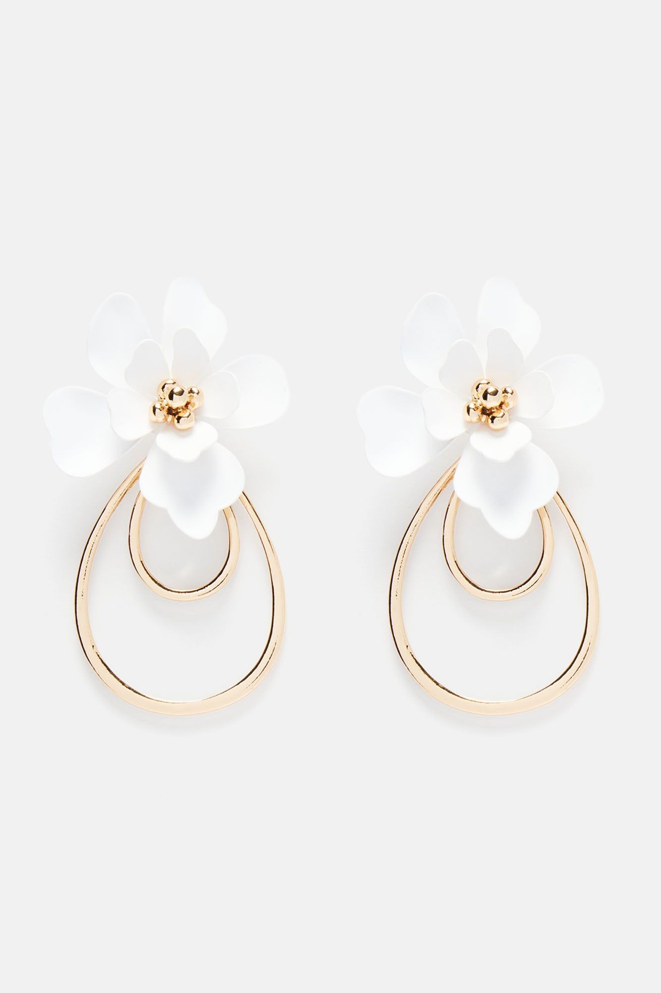 Oh So Fresh Earrings - White/Gold sold by Fashion Nova product image thumbnail 3