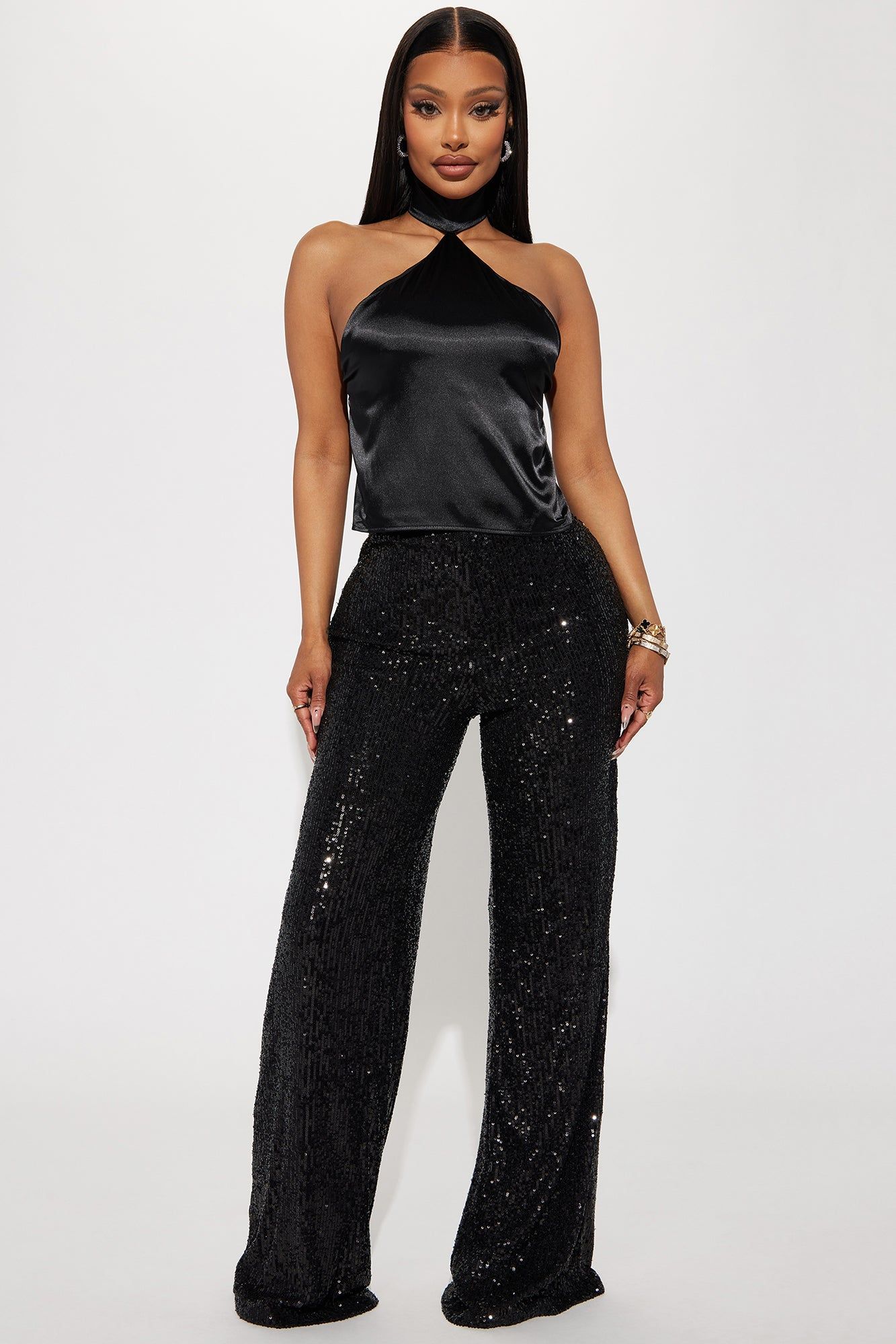 Sharon Satin Top - Black sold by Fashion Nova product image thumbnail 2