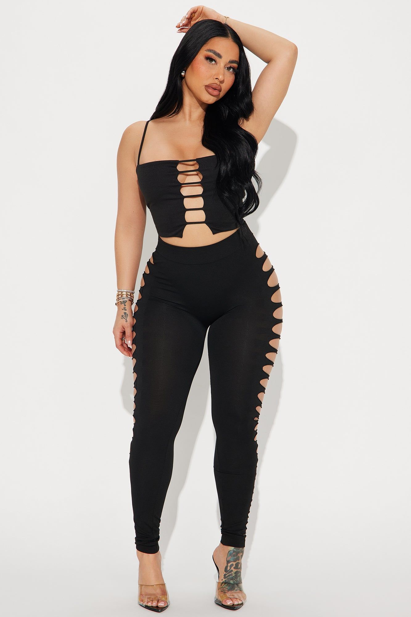 One Of A Kind Cutout Seamless Legging - Black sold by Fashion Nova