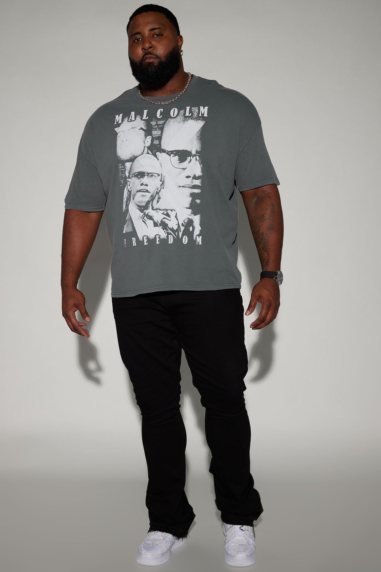 Malcolm X Oversized Short Sleeve Tee - Black sold by Fashion Nova product image thumbnail 5