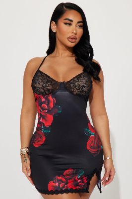 Sweeter Than Roses Babydoll - Black sold by Fashion Nova