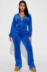 My Favorite Velour Pant Set - Blue sold by Fashion Nova