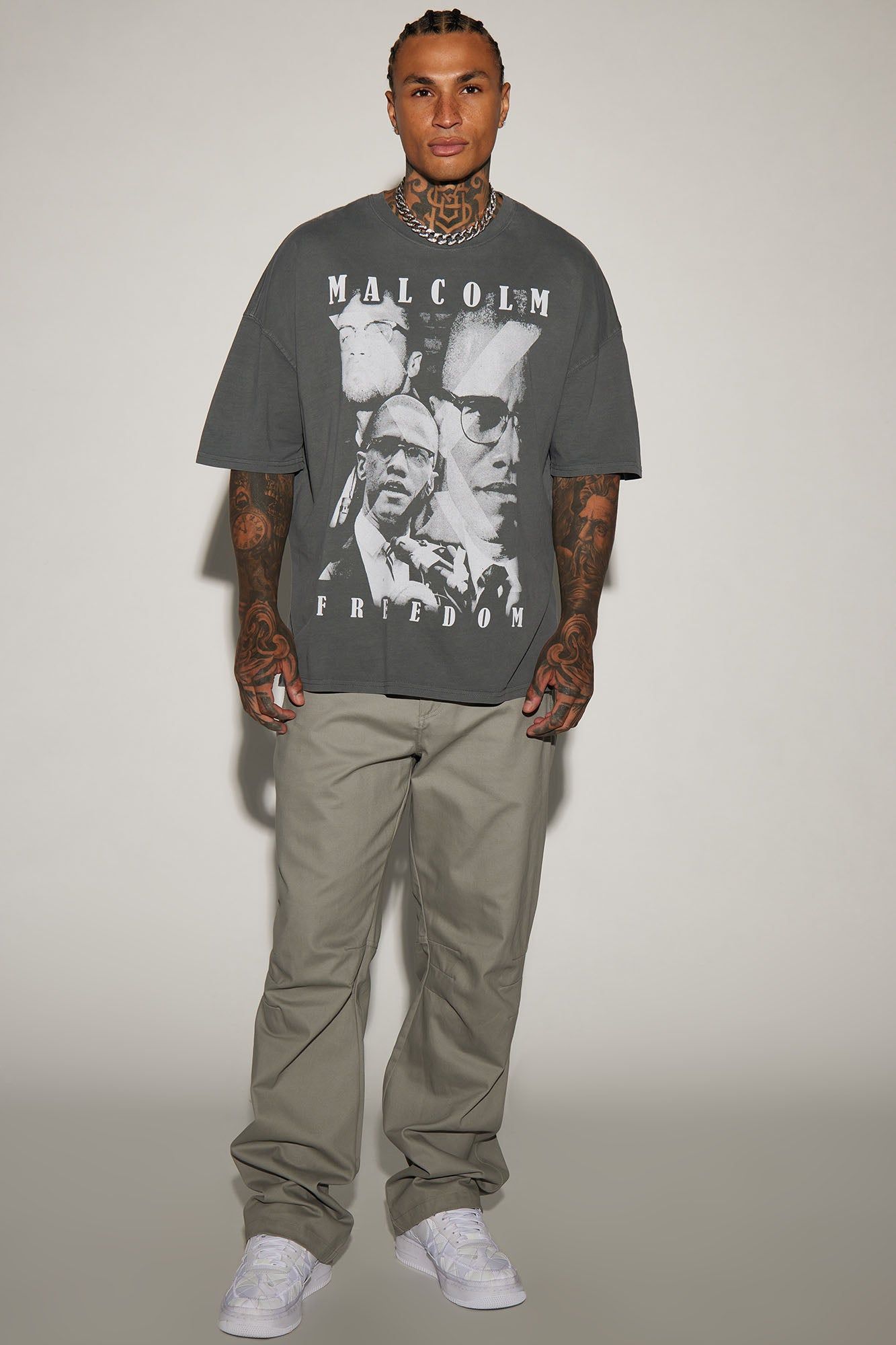 Malcolm X Oversized Short Sleeve Tee - Black sold by Fashion Nova product image thumbnail 2