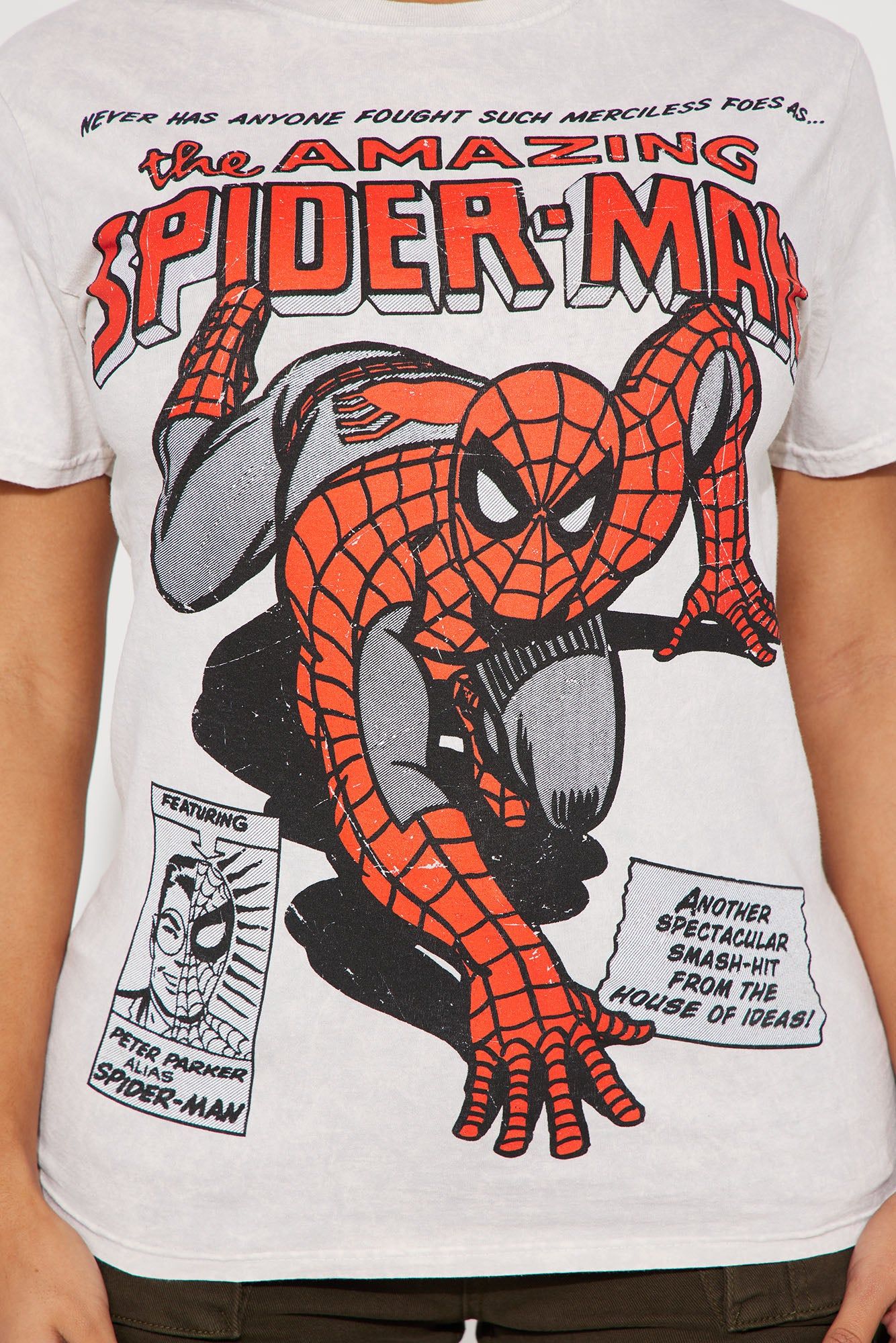 Vintage Amazing Spiderman Washed Tee - White/combo sold by Fashion Nova product image thumbnail 3